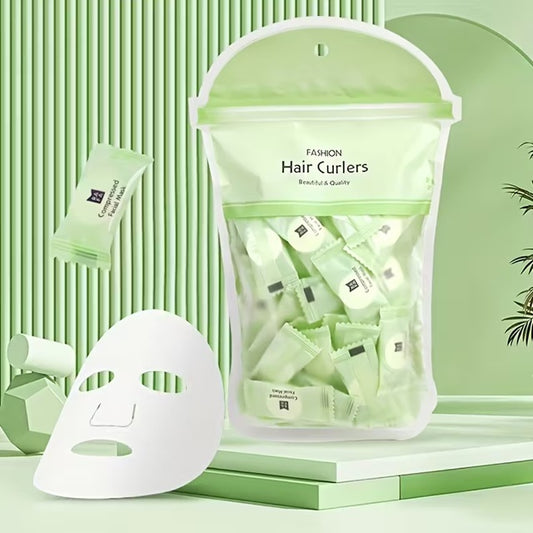 50 Mascarillas Faciales De Compresión Desechables Madura