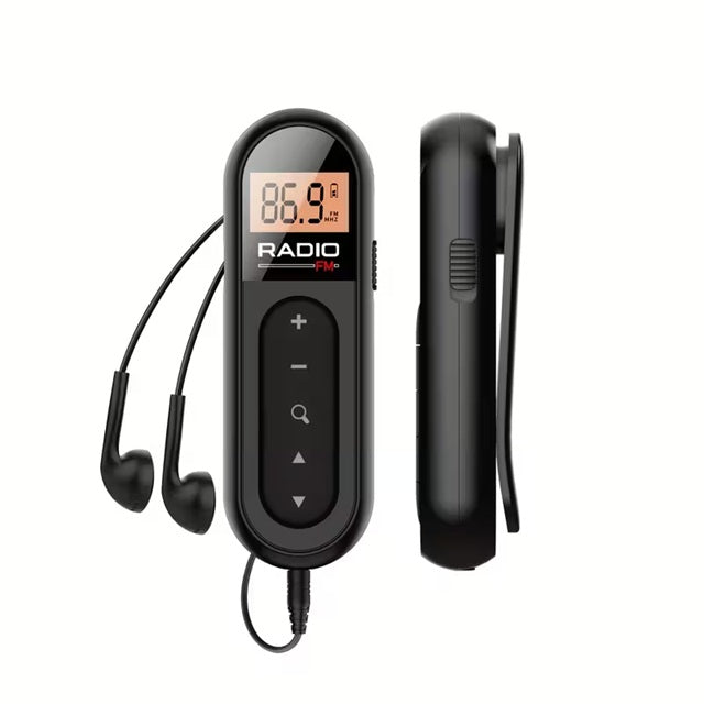 Mini Radio Fm Recargable Portátil Negro